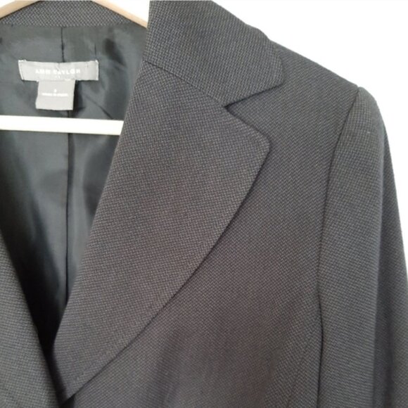 ANN TAYLOR Waist Defined Classic Blazer Suit Jacket Gray Sz 2 - Picture 2 of 8